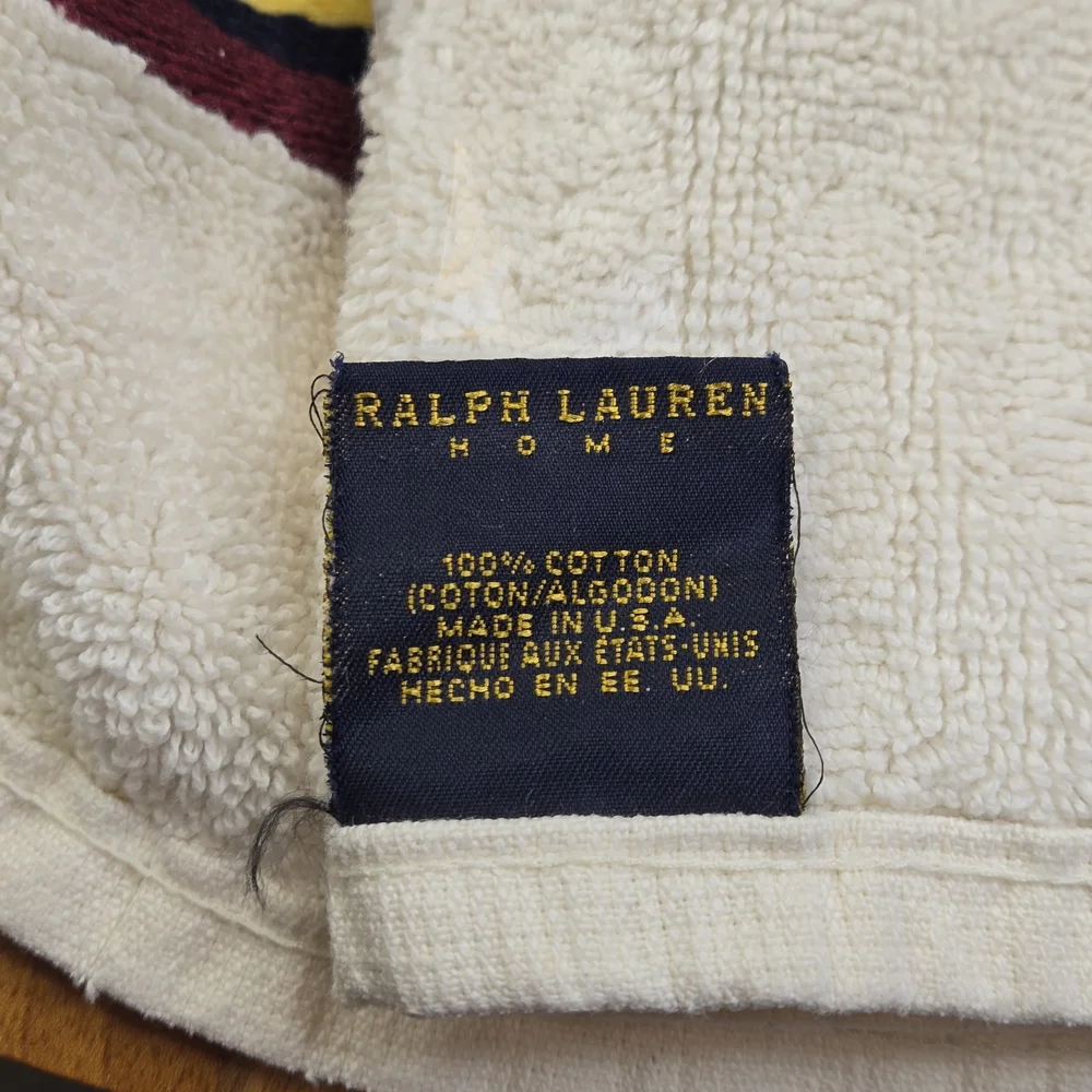 Ralph Lauren Home Vintage Cable Knit Cricket Towel – Made in USA